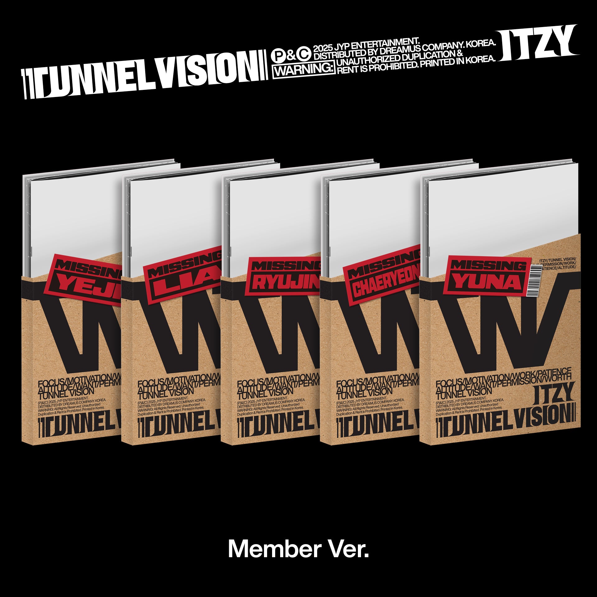 ITZY - TUNNEL VISION - MEMBER VERSION
