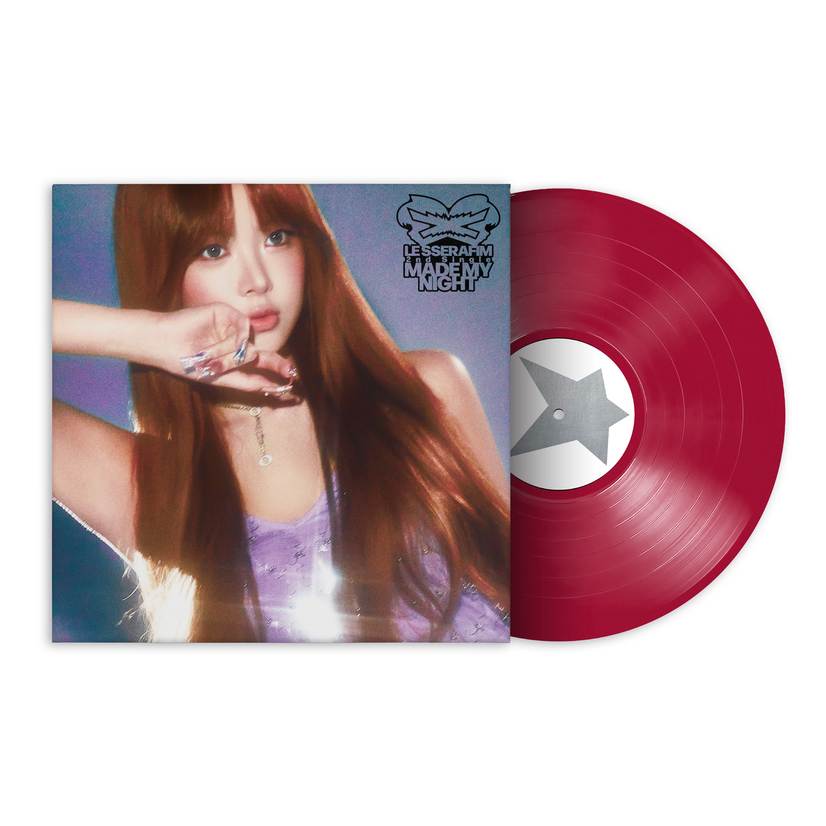 LE SSERAFIM - 2nd Single Album 'Made My Night' Vinyl (WARM RED ver.)