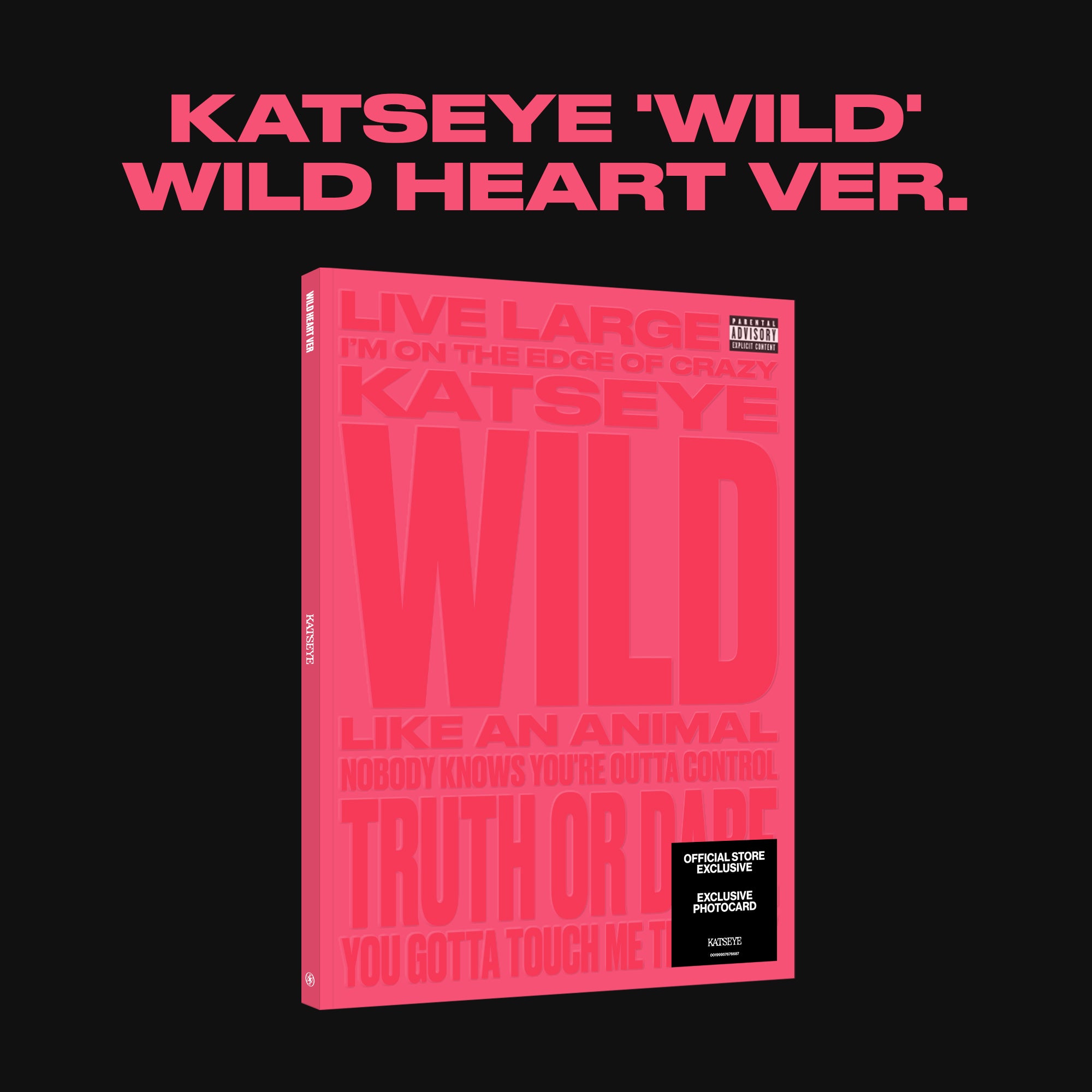 KATSEYE - WILD - Wild heart ver. - CD Exclusivité store + Artcard dédicacée