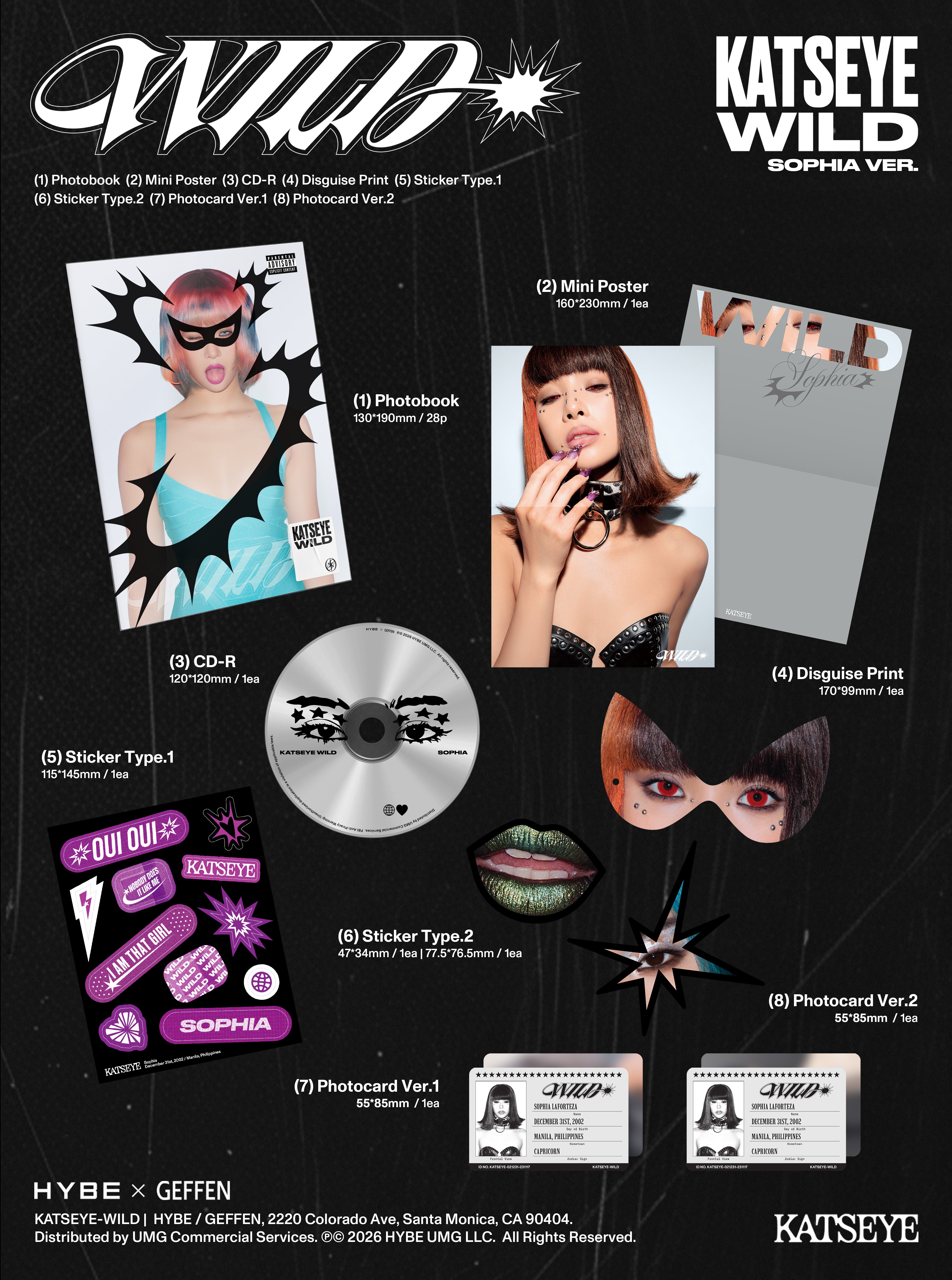 KATSEYE - WILD (Sophia ver.) - CD