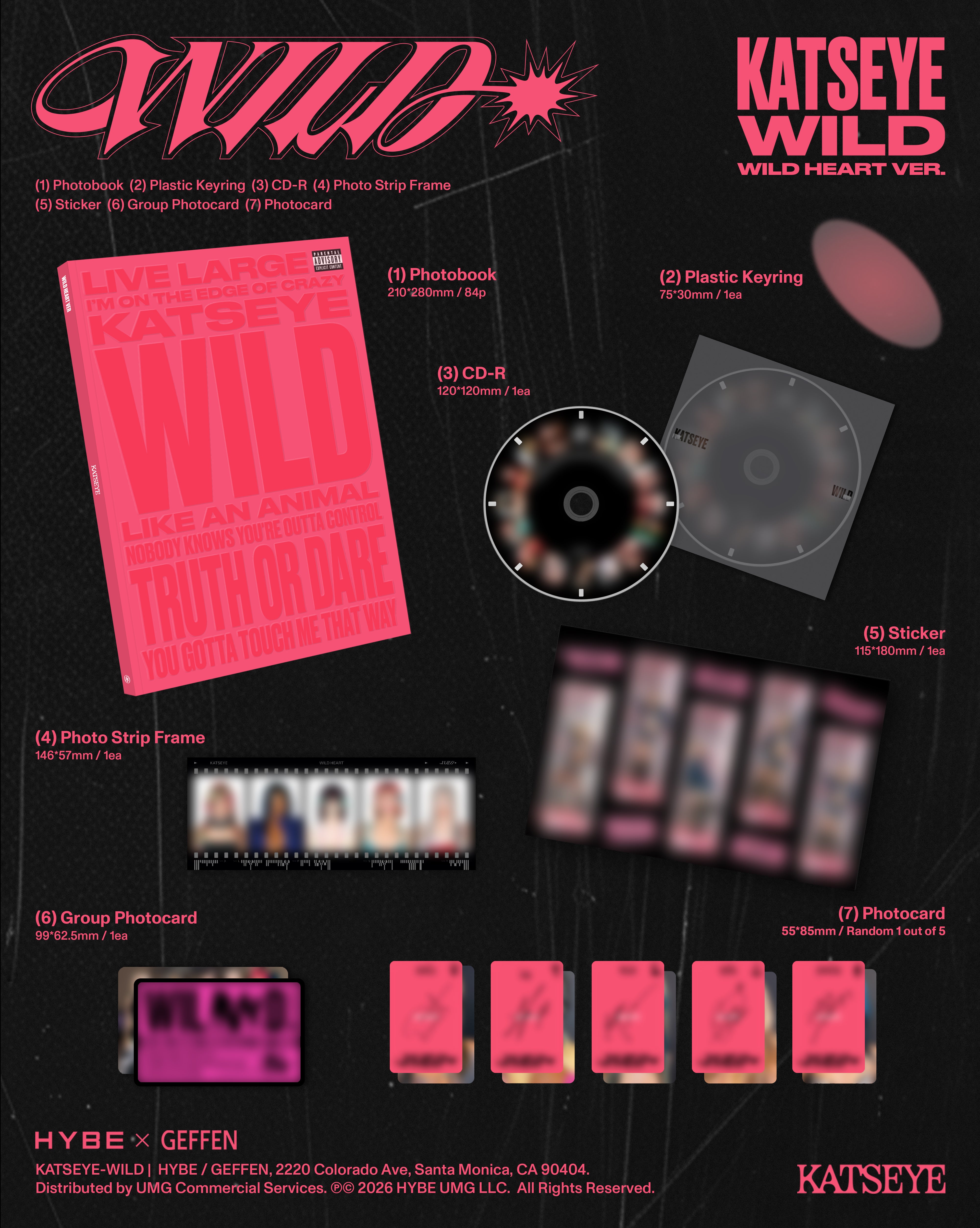 KATSEYE - WILD - Wild heart ver. - CD Exclusivité store