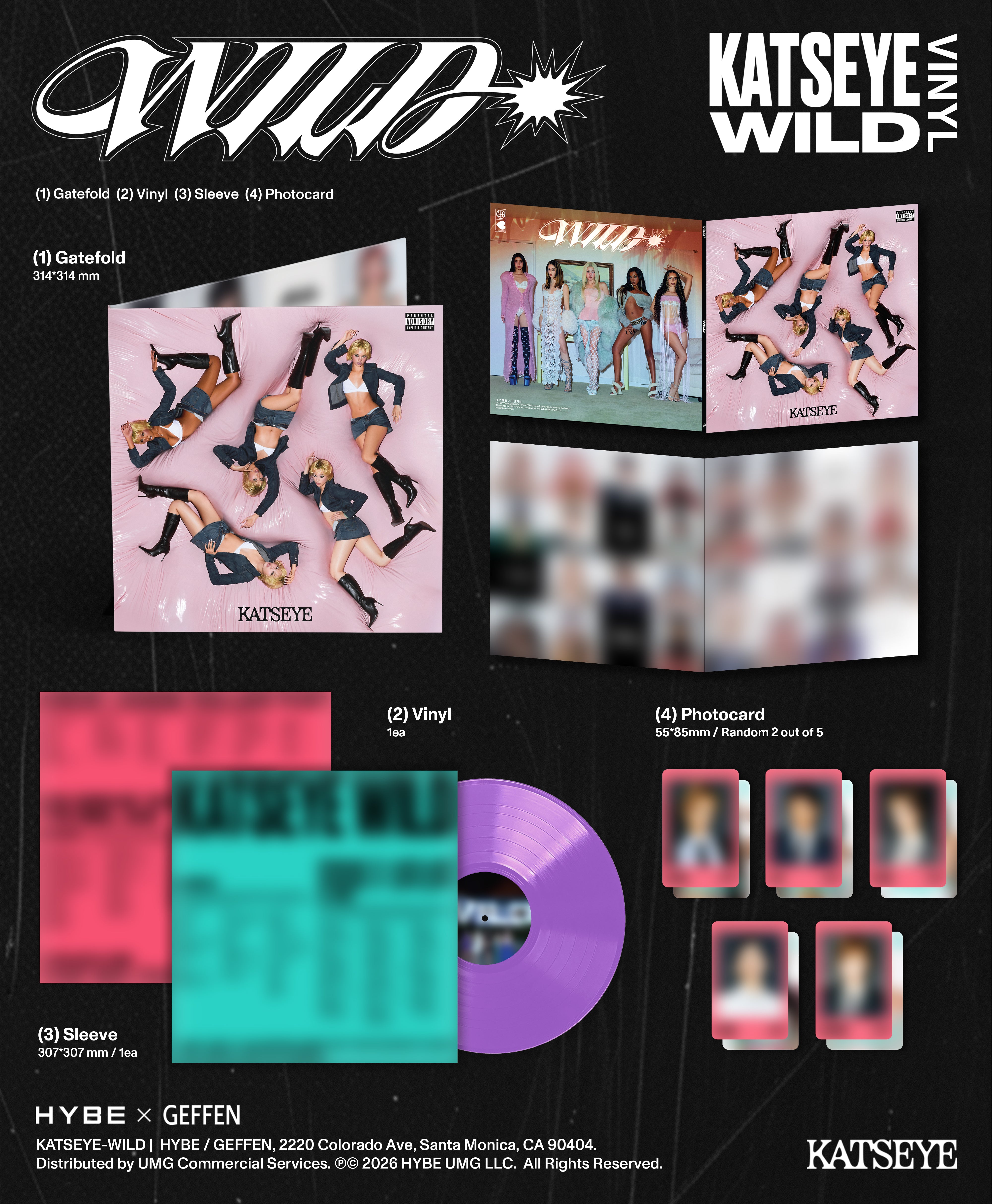 KATSEYE - WILD - Vinyle Exclusivité store + Artcard dédicacée