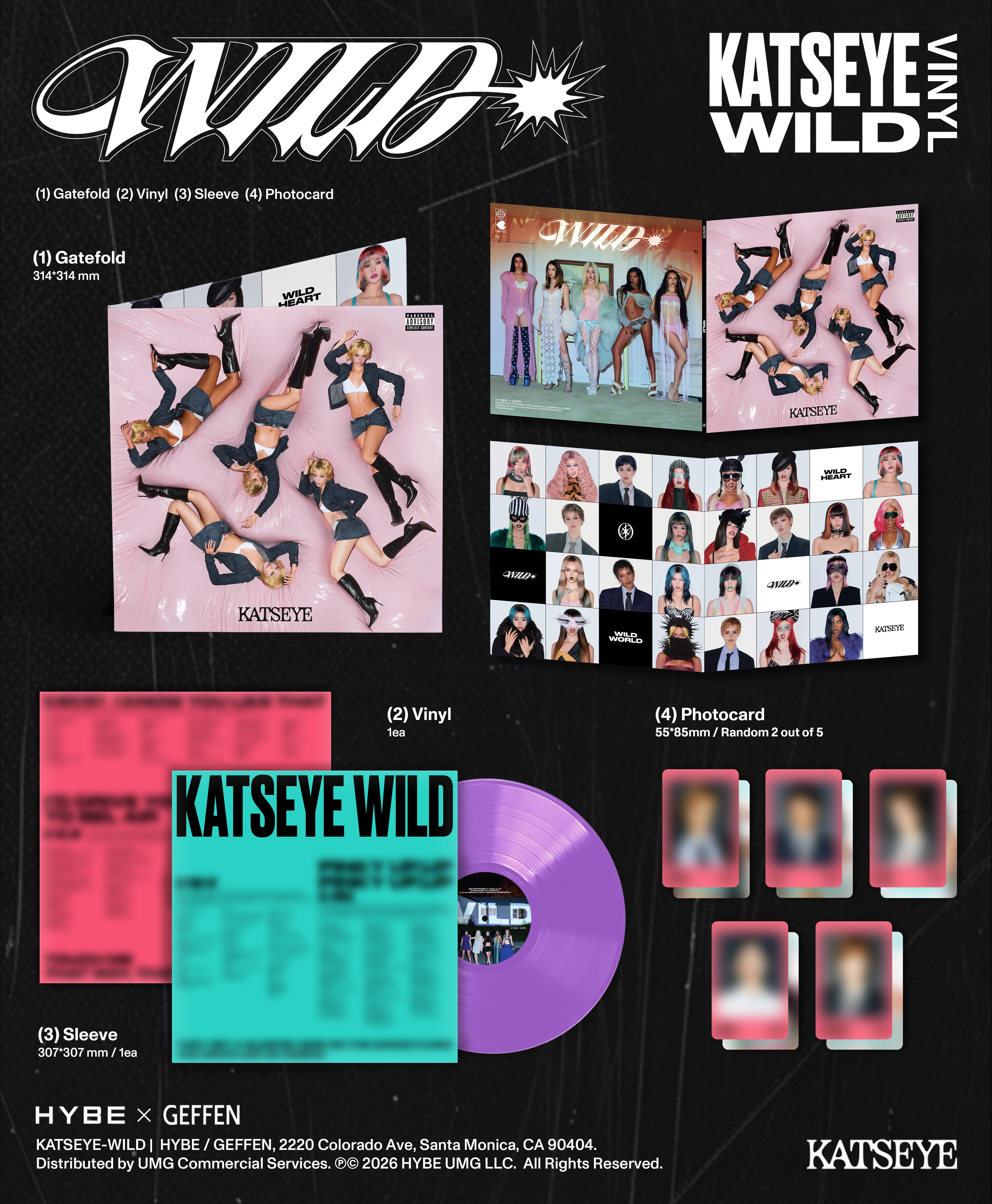 KATSEYE - WILD - Vinyle Exclusivité store + Artcard dédicacée