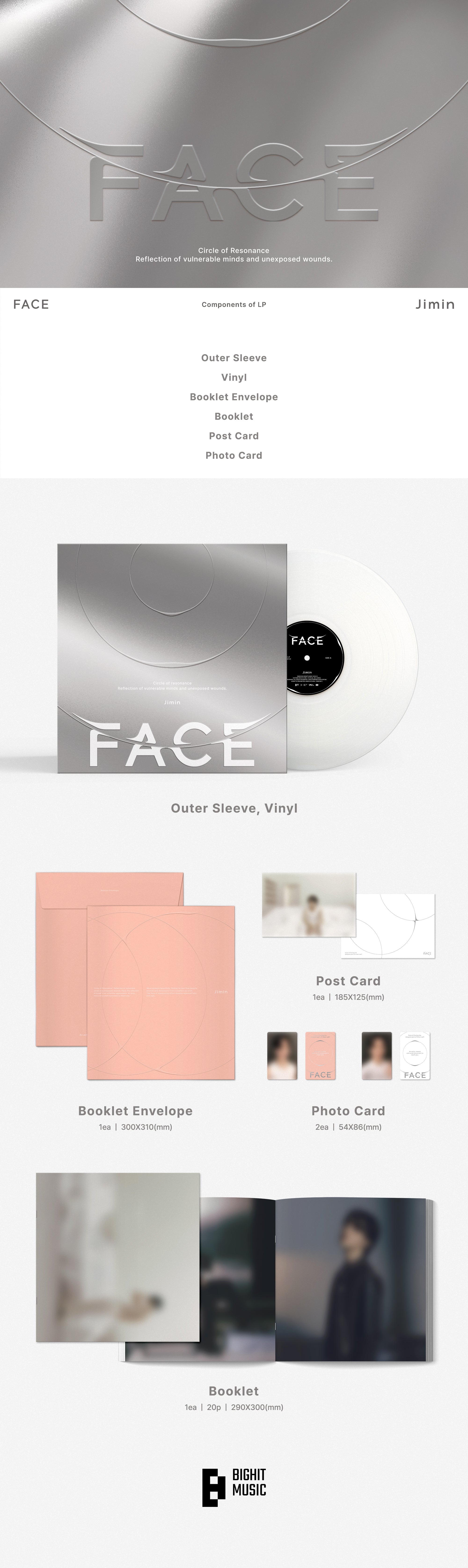 JIMIN - FACE - Vinyle blanc opaque