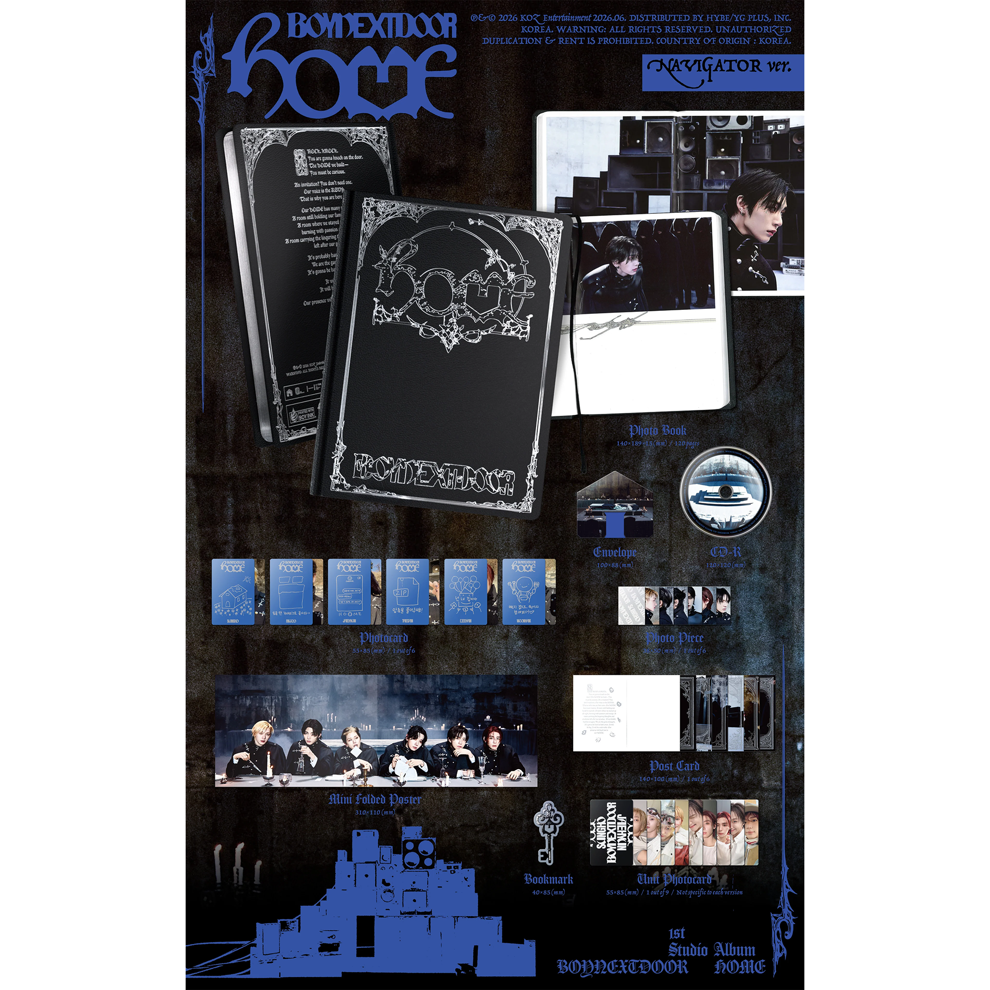 BOYNEXTDOOR - The 1st STUDIO ALBUM 'HOME' (NAVIGATOR ver.)