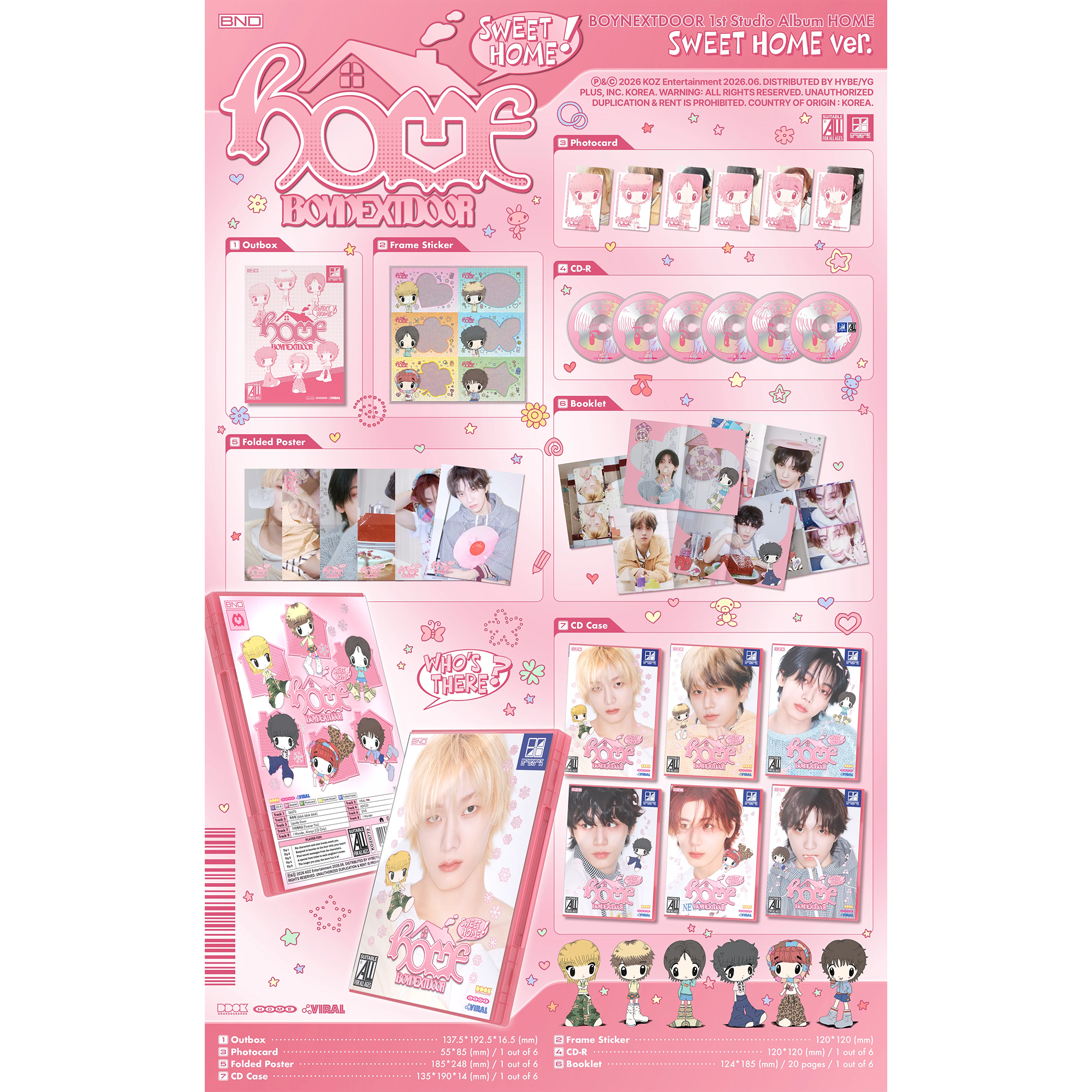 BOYNEXTDOOR - The 1st STUDIO ALBUM 'HOME' (SWEET HOME ver.)