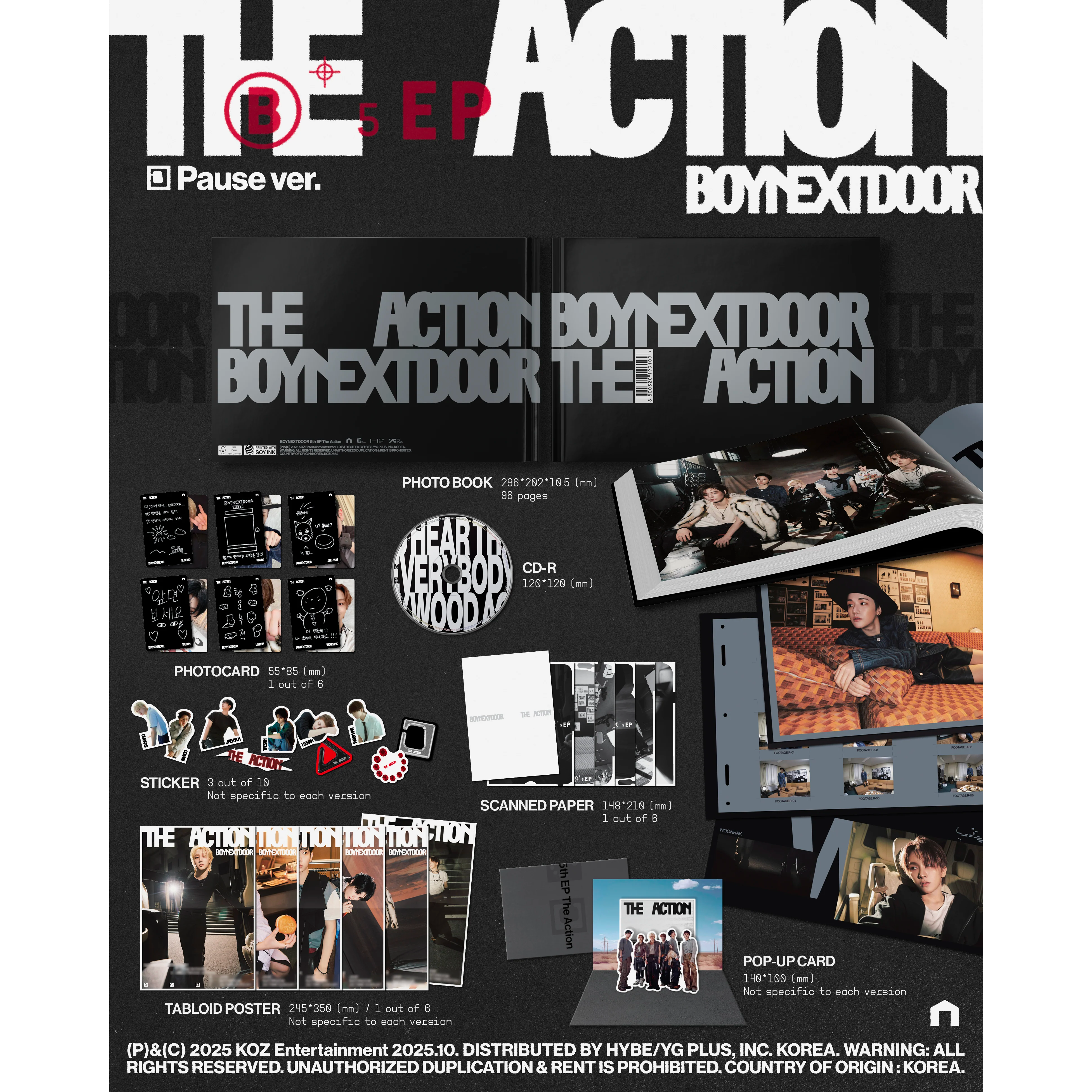 BOYNEXTDOOR - 5th EP [The Action] (Pause ver.)