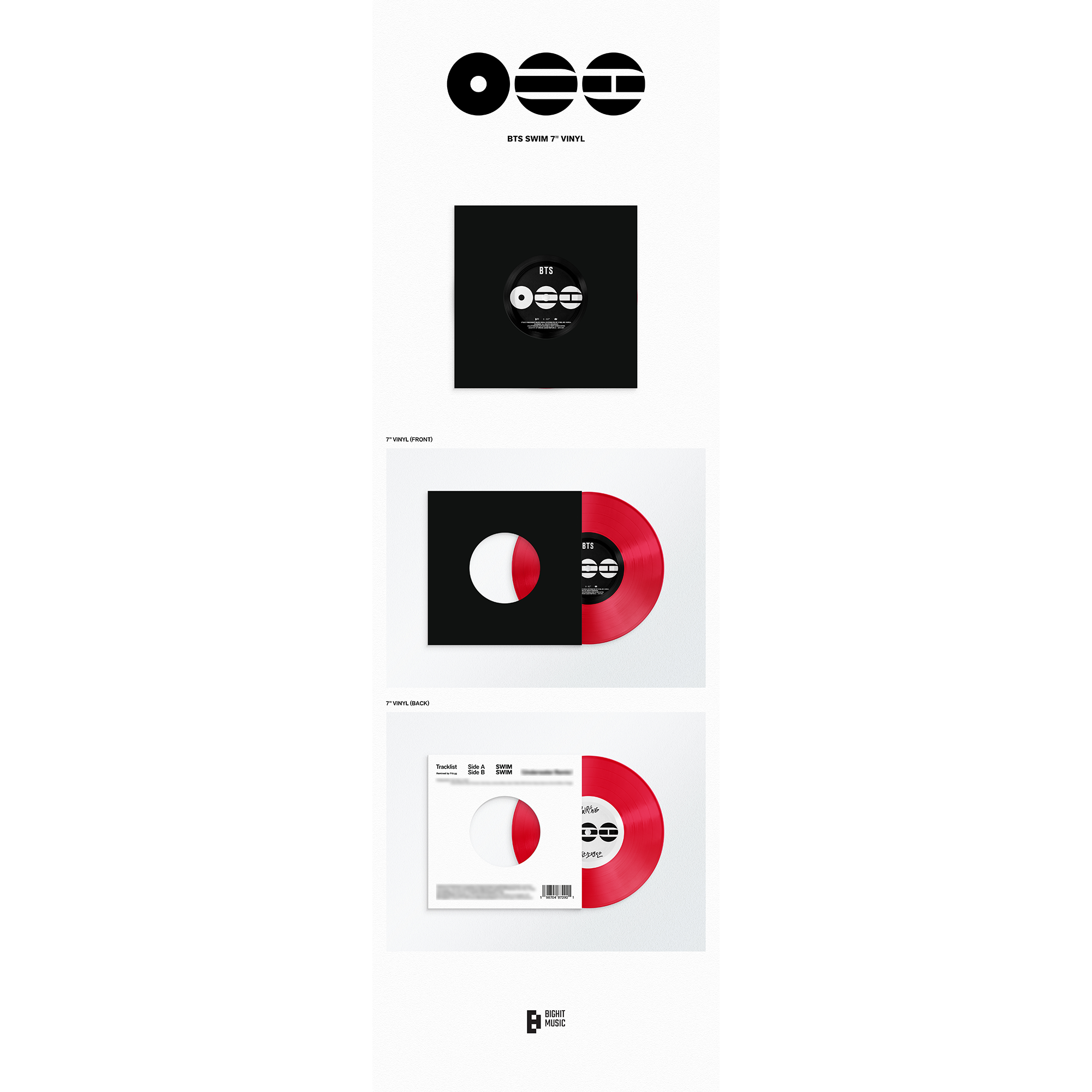 BTS - SWIM - Vinyle 45T