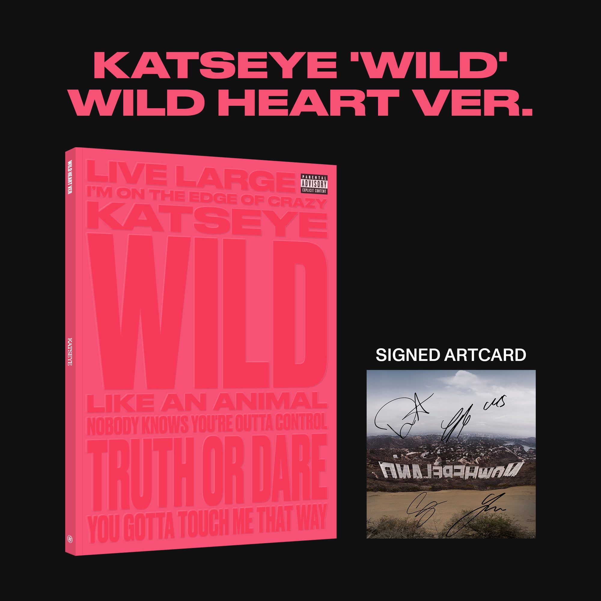 KATSEYE - WILD - Wild heart ver. - CD + Artcard dédicacée