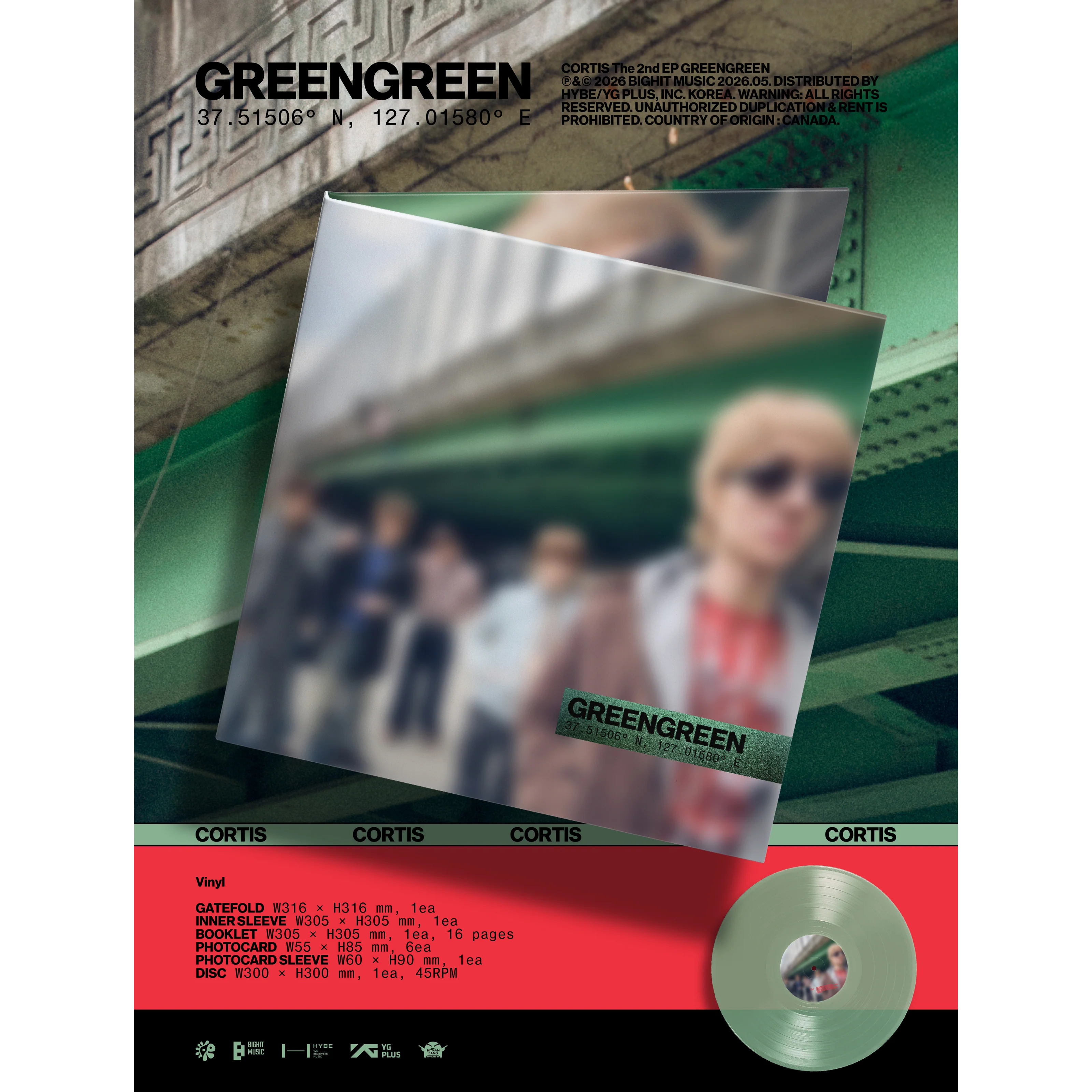 CORTIS - The 2nd EP 'GREENGREEN' - Vinyle