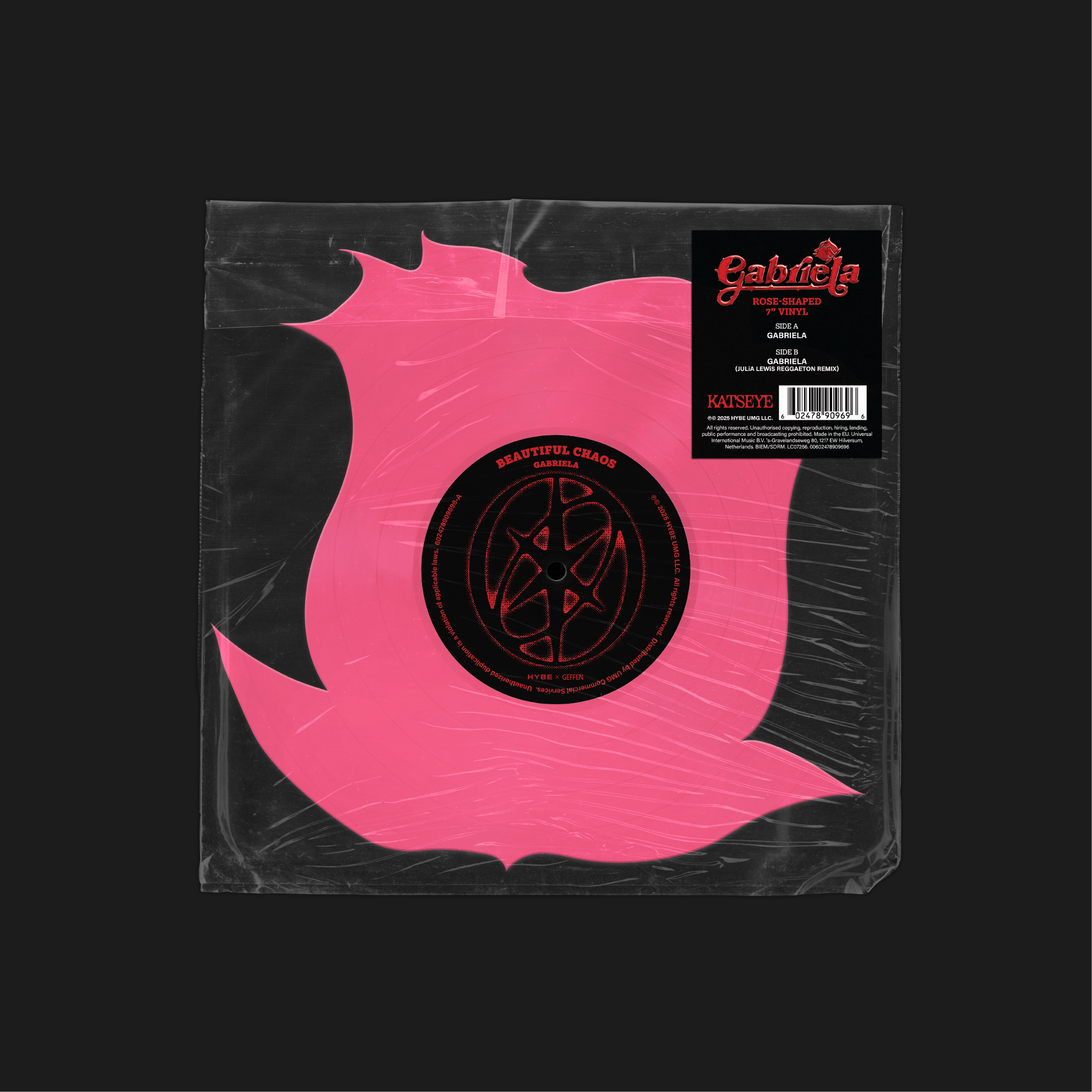 KATSEYE - Gabriela - Vinyle 45T Die-Cut Rose