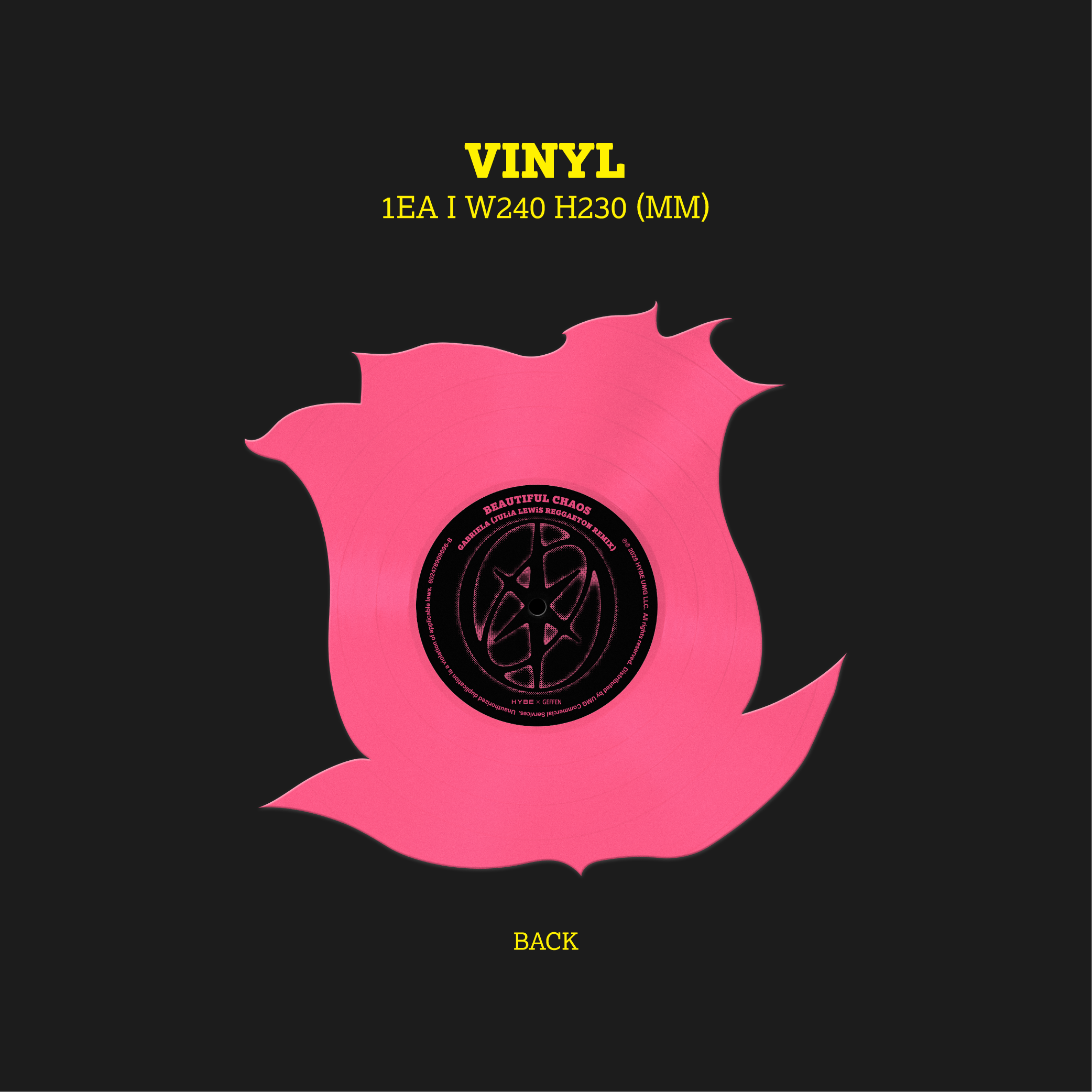 KATSEYE - Gabriela - Vinyle 45T Die-Cut Rose