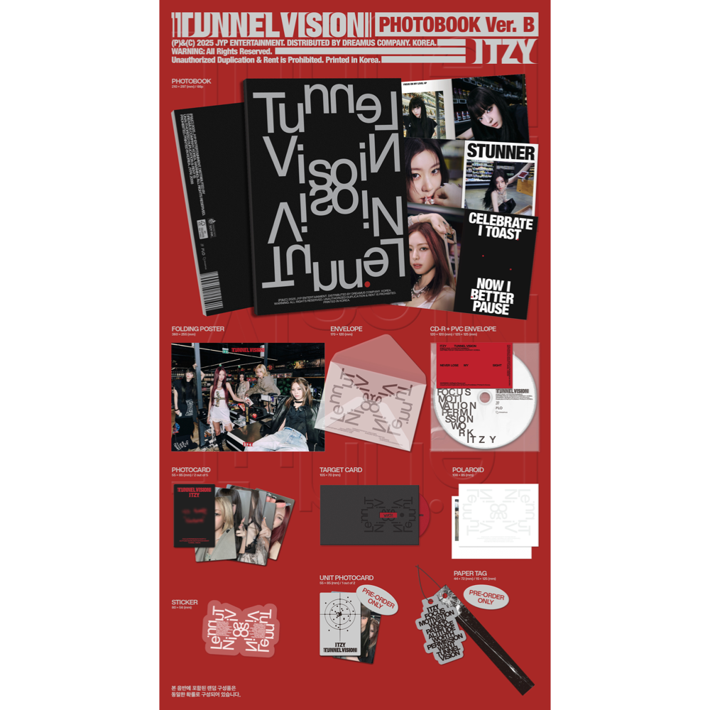 ITZY - TUNNEL VISION - VERSION PHOTOBOOK B