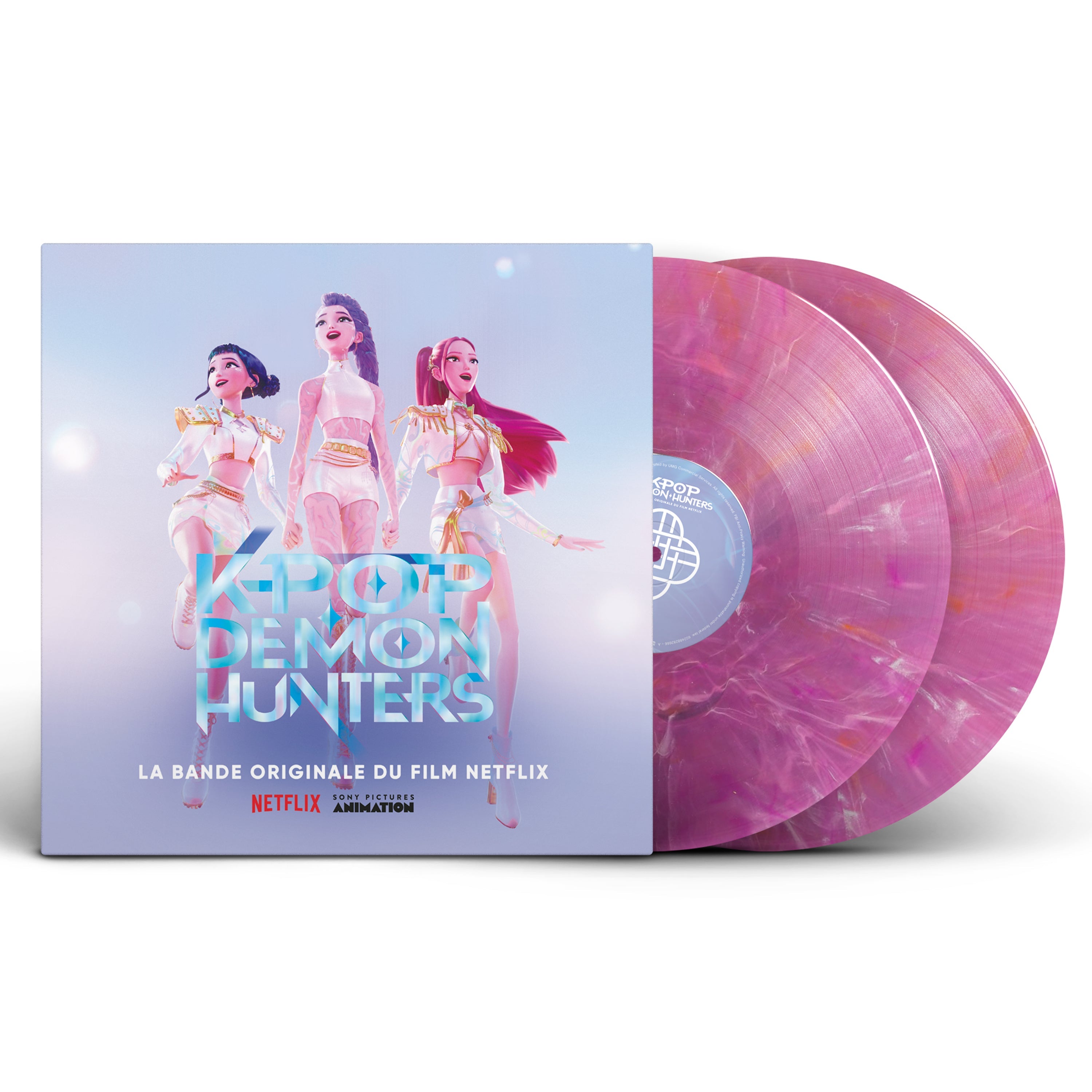 KPop Demon Hunters Cast, HUNTR/X, Saja Boys (La Bande Originale du Film Netflix) - Double Vinyle Rose Marbré (Exclusivité store)