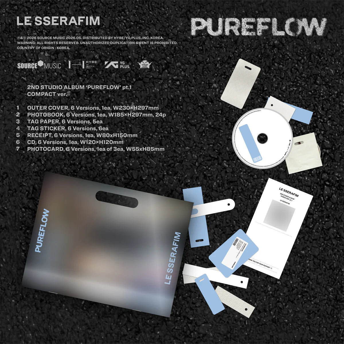 LE SSERAFIM - The 2nd Studio Album ‘PUREFLOW’ pt.1 (COMPACT ver.)