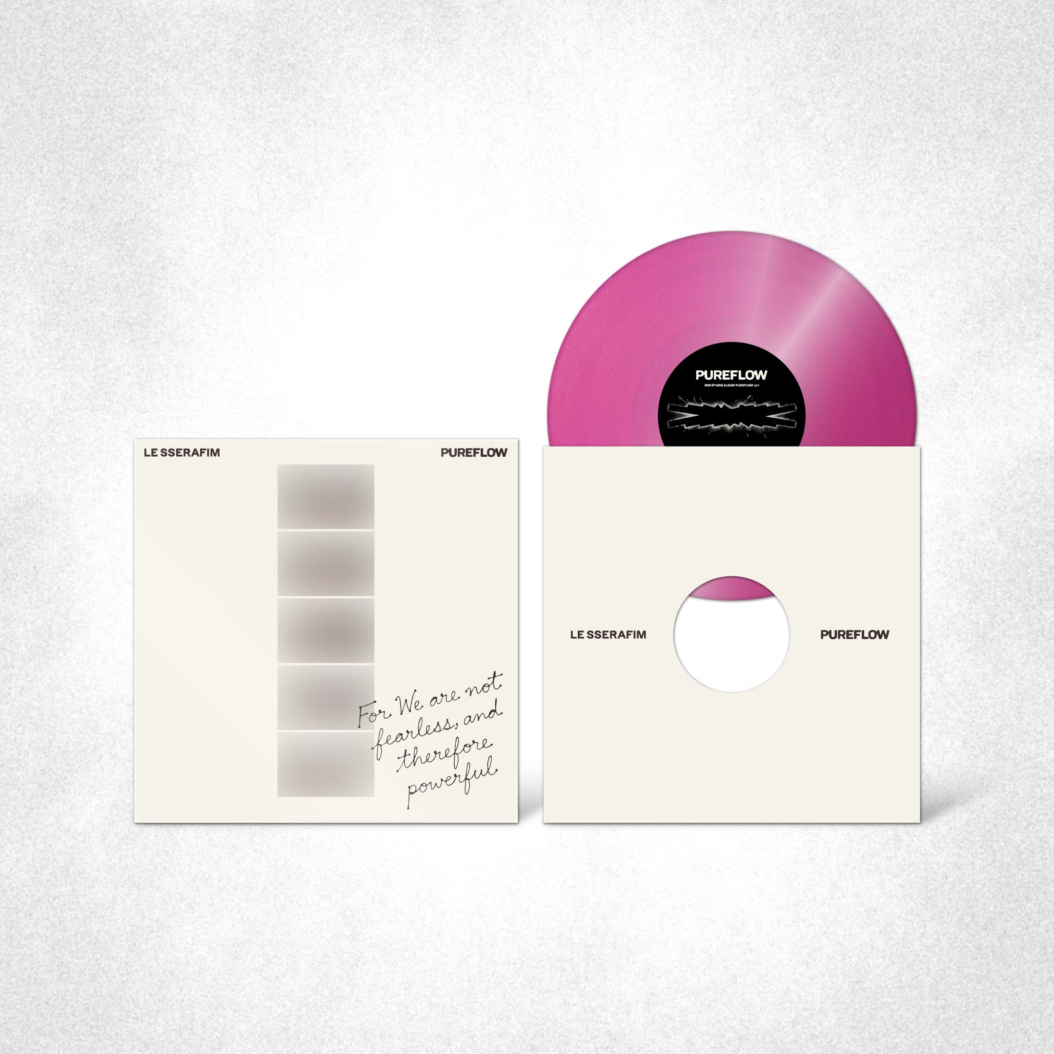 LE SSERAFIM - The 2nd Studio Album ‘PUREFLOW’ pt.1 Vinyl (Hot Pink Glitter ver.)