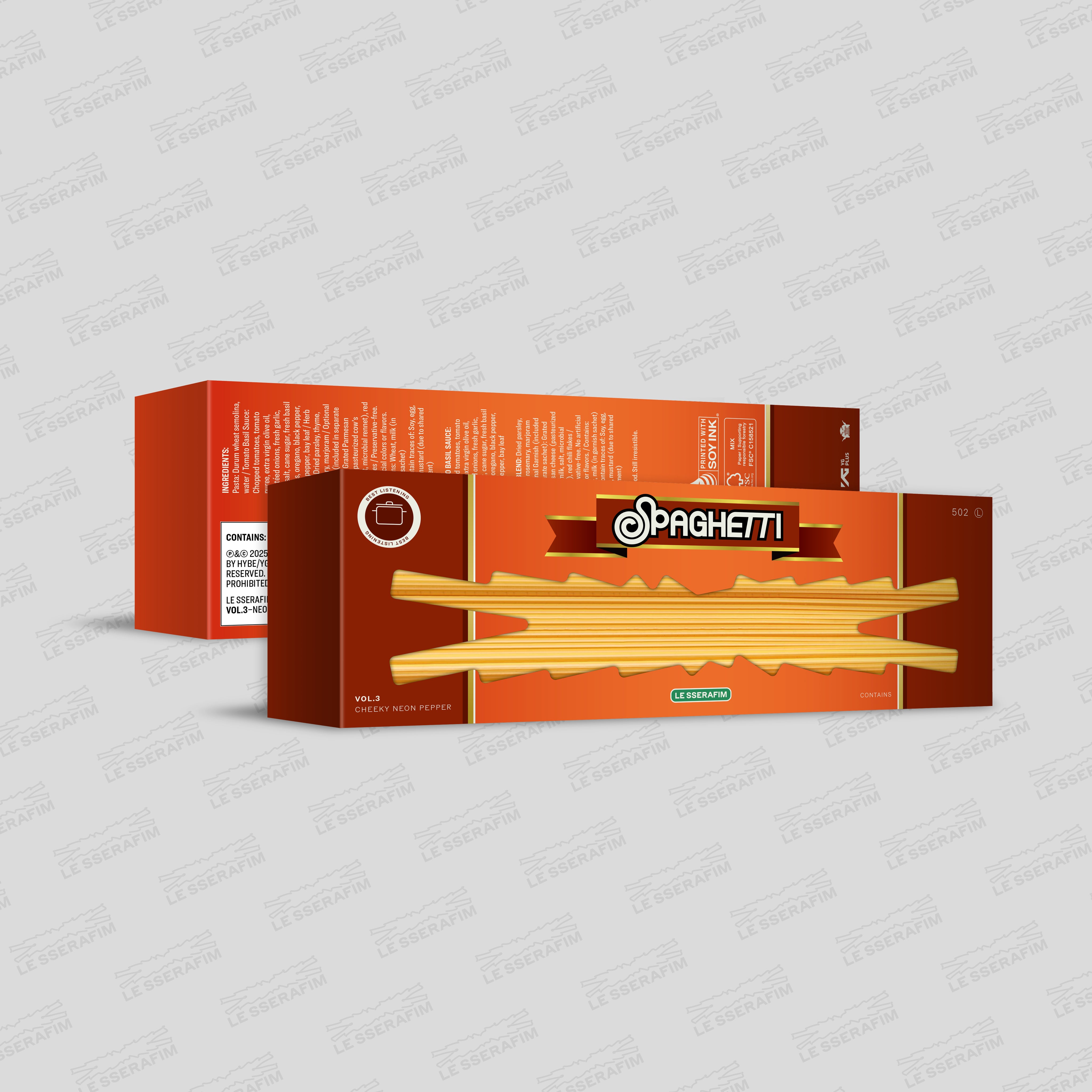 LE SSERAFIM - 1st Single Album 'SPAGHETTI' [CHEEKY NEON PEPPER]