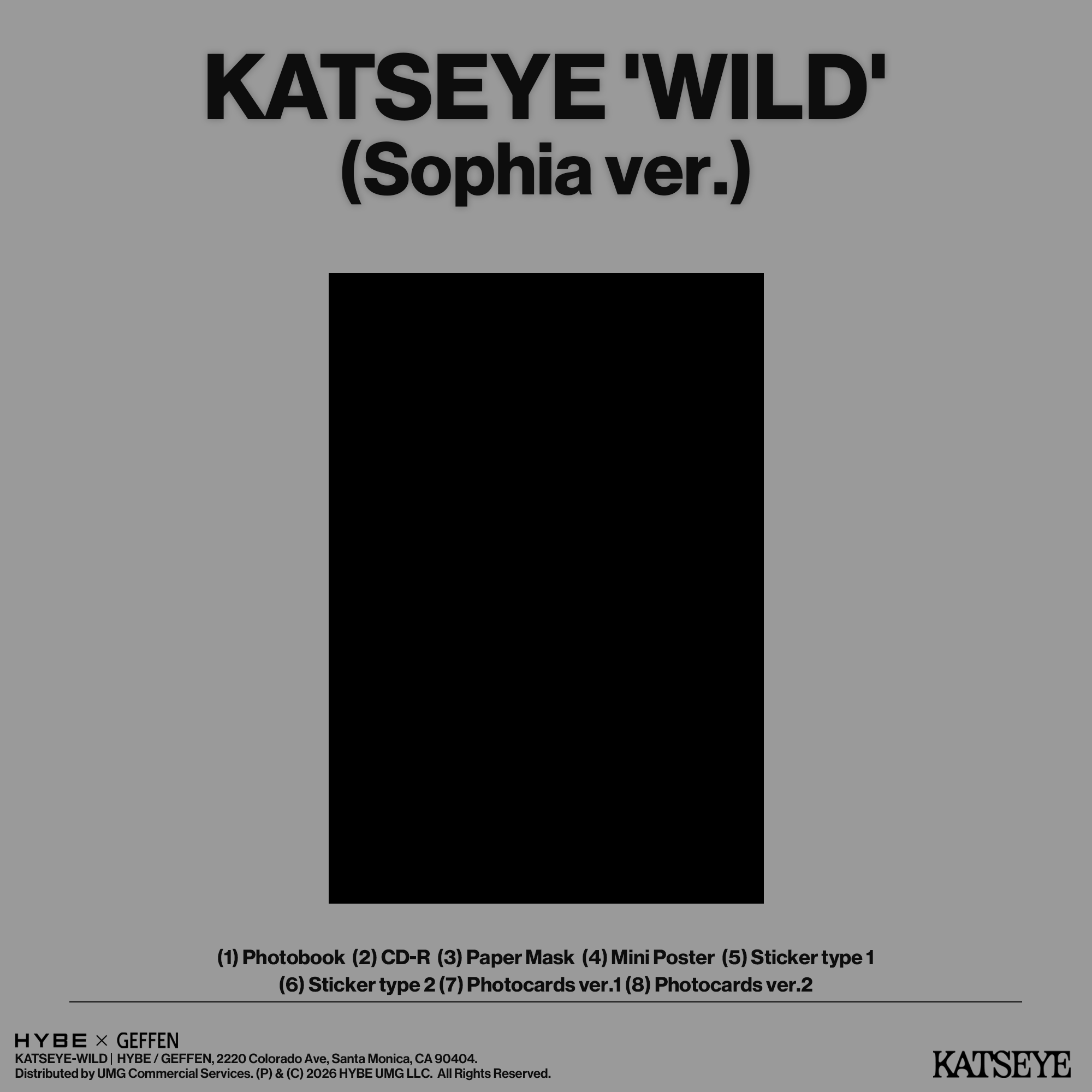 KATSEYE - WILD (Sophia ver.) - CD