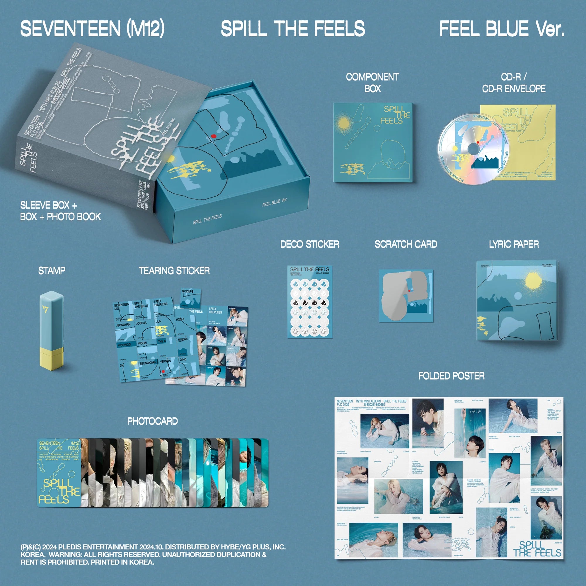 SEVENTEEN - 12TH MINI ALBUM 'SPILL THE FEELS' (FEEL BLUE VER.)