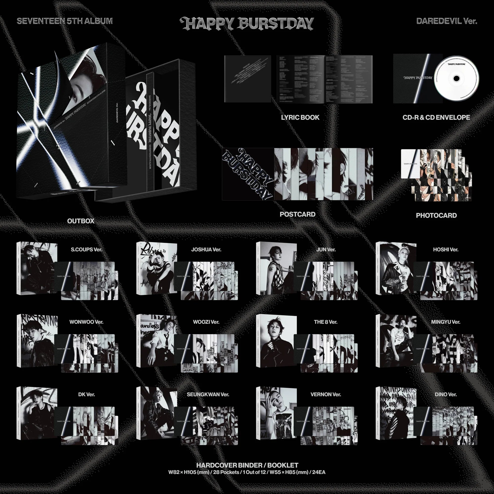 SEVENTEEN - SEVENTEEN 5th Album 'HAPPY BURSTDAY' (DAREDEVIL ver.)