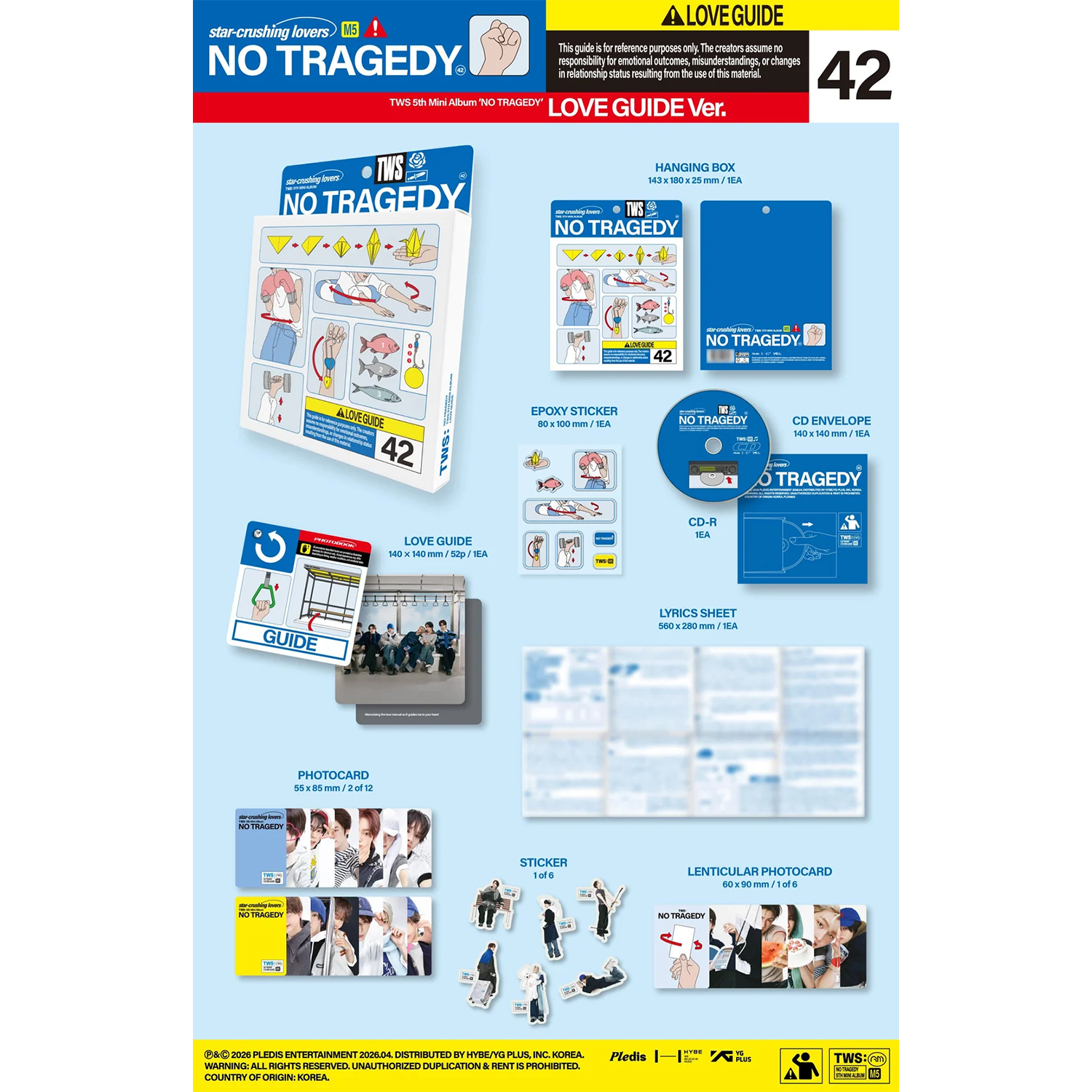 TWS - 5th Mini Album 'NO TRAGEDY' (LOVE GUIDE Ver.)