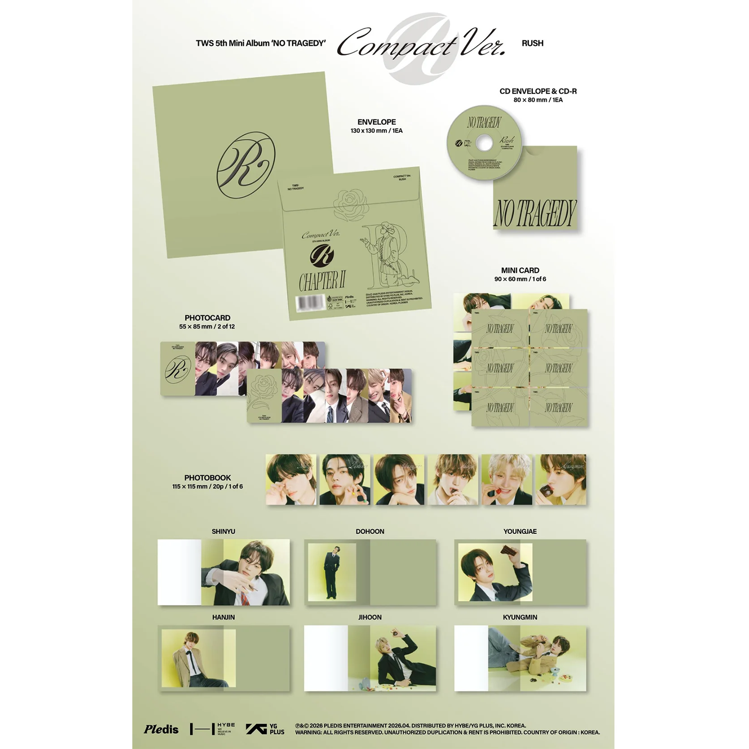 TWS - 5th Mini Album 'NO TRAGEDY’ (Compact Ver.) (RUSH)