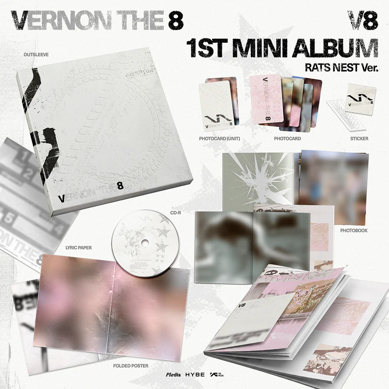 THE 8, VERNON - V8 1st Mini Album 'V8' (RATS NEST Ver.)