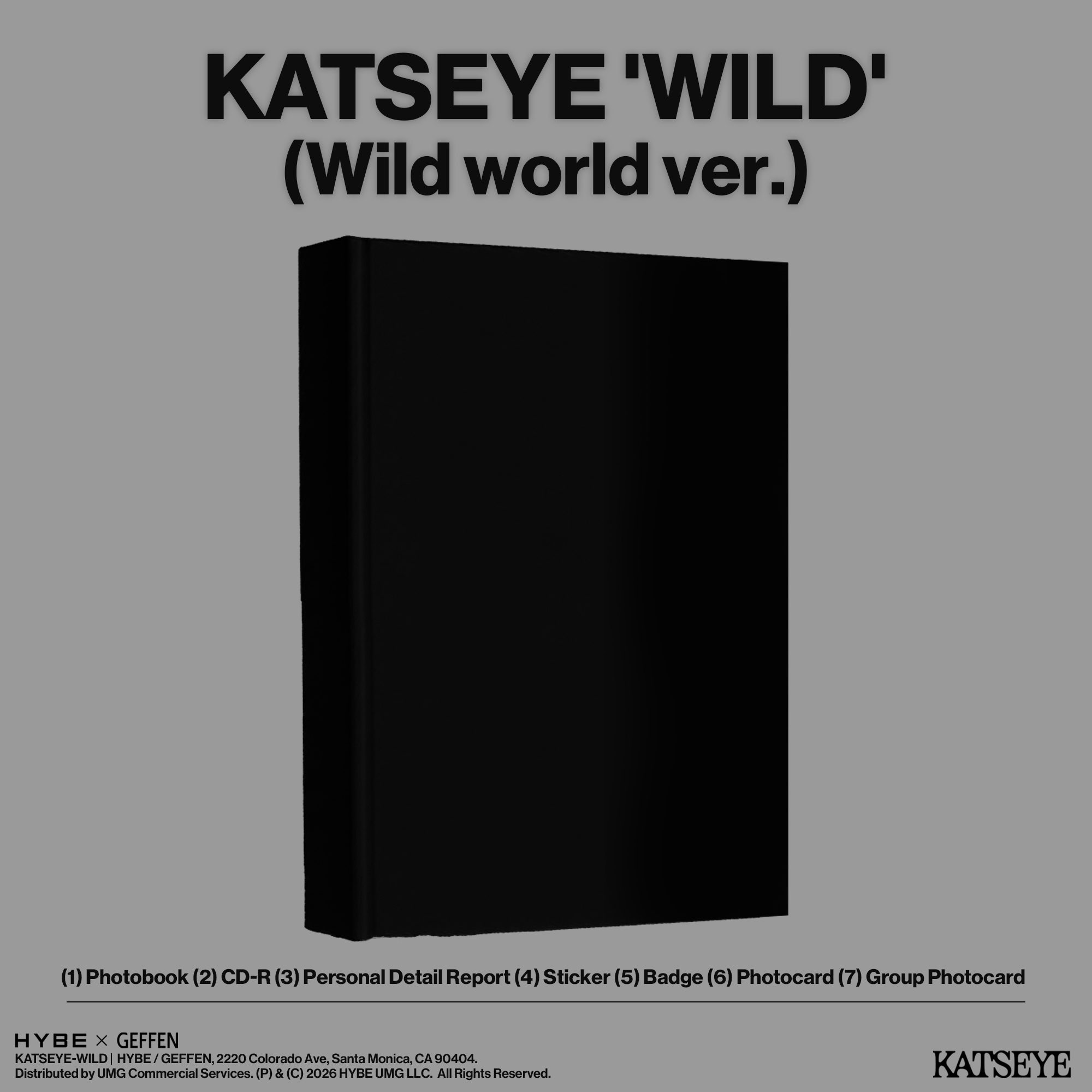 KATSEYE - WILD - Wild world ver. - CD Exclusivité store + Artcard dédicacée