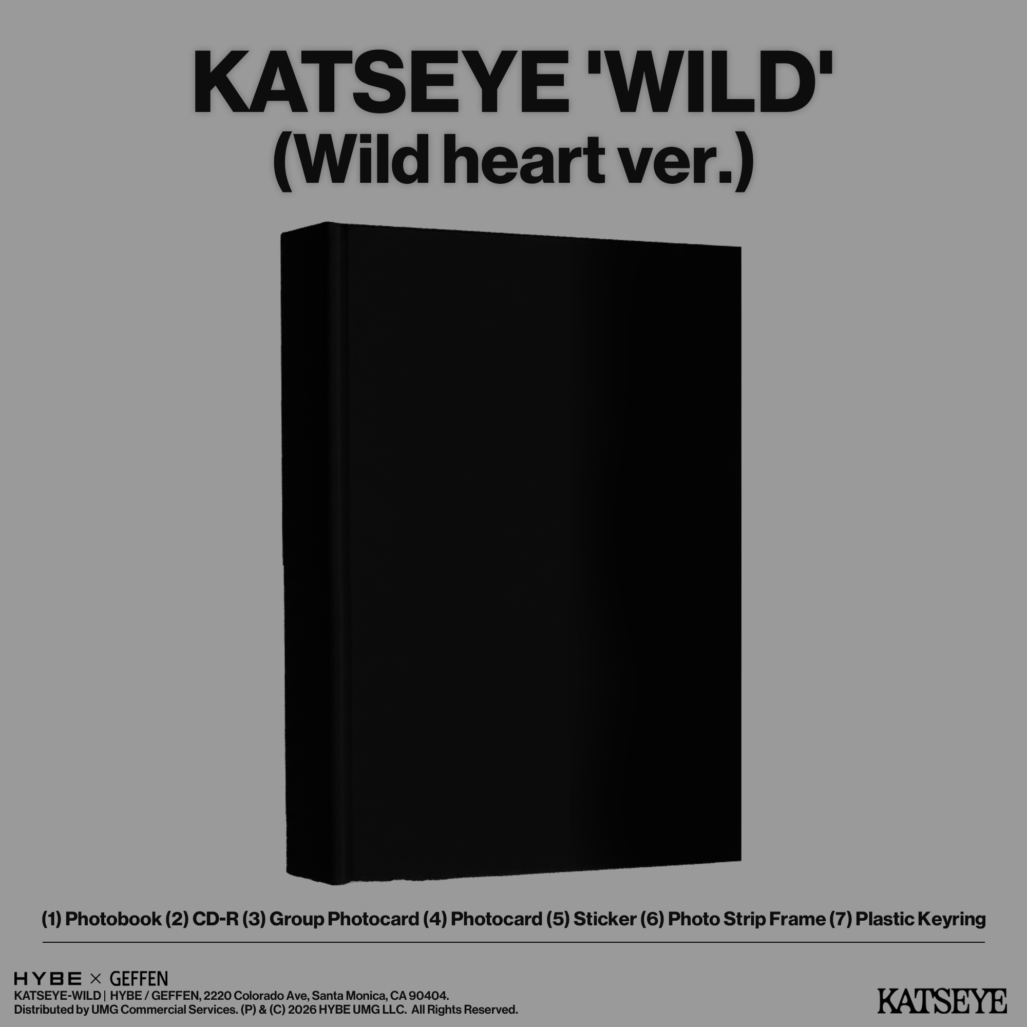 KATSEYE - WILD - Wild heart ver. - CD Exclusivité store + Artcard dédicacée