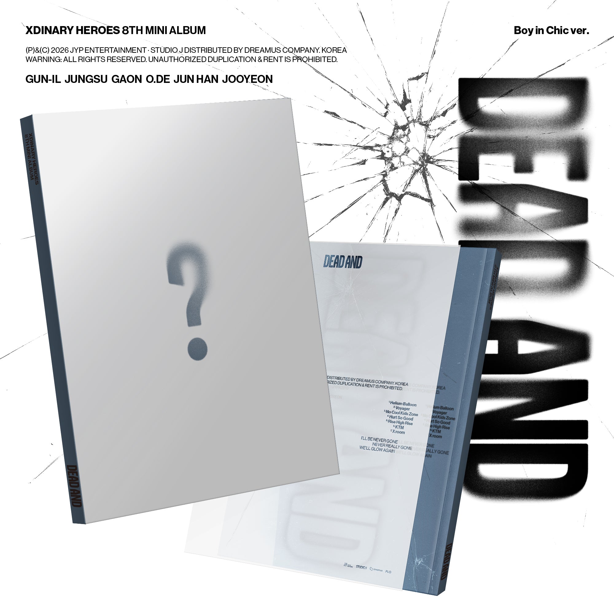 XDINARY HEROES - The 8th Mini Album 'DEAD AND' (Boy in Chic ver.)