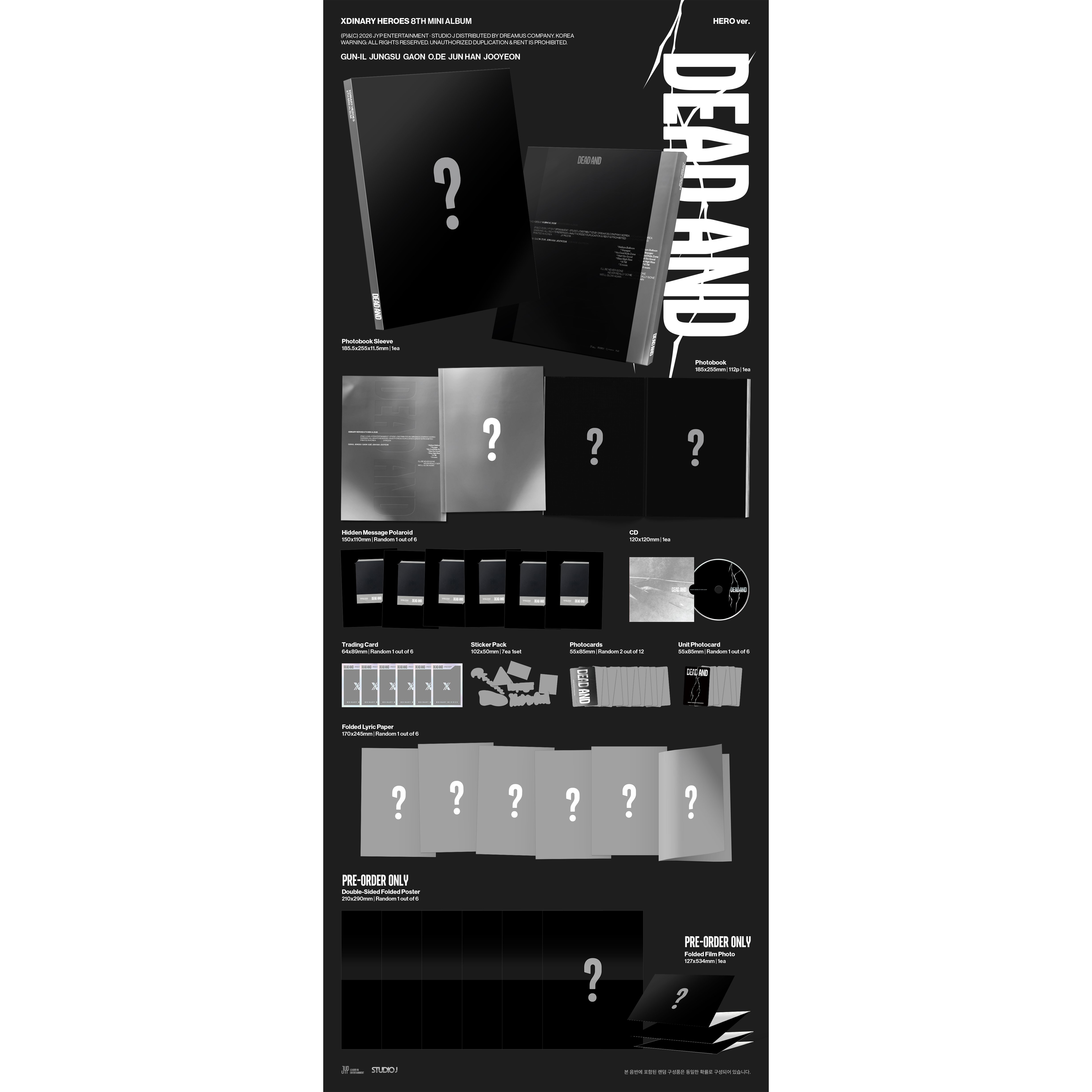 XDINARY HEROES - The 8th Mini Album 'DEAD AND' (HERO ver.)