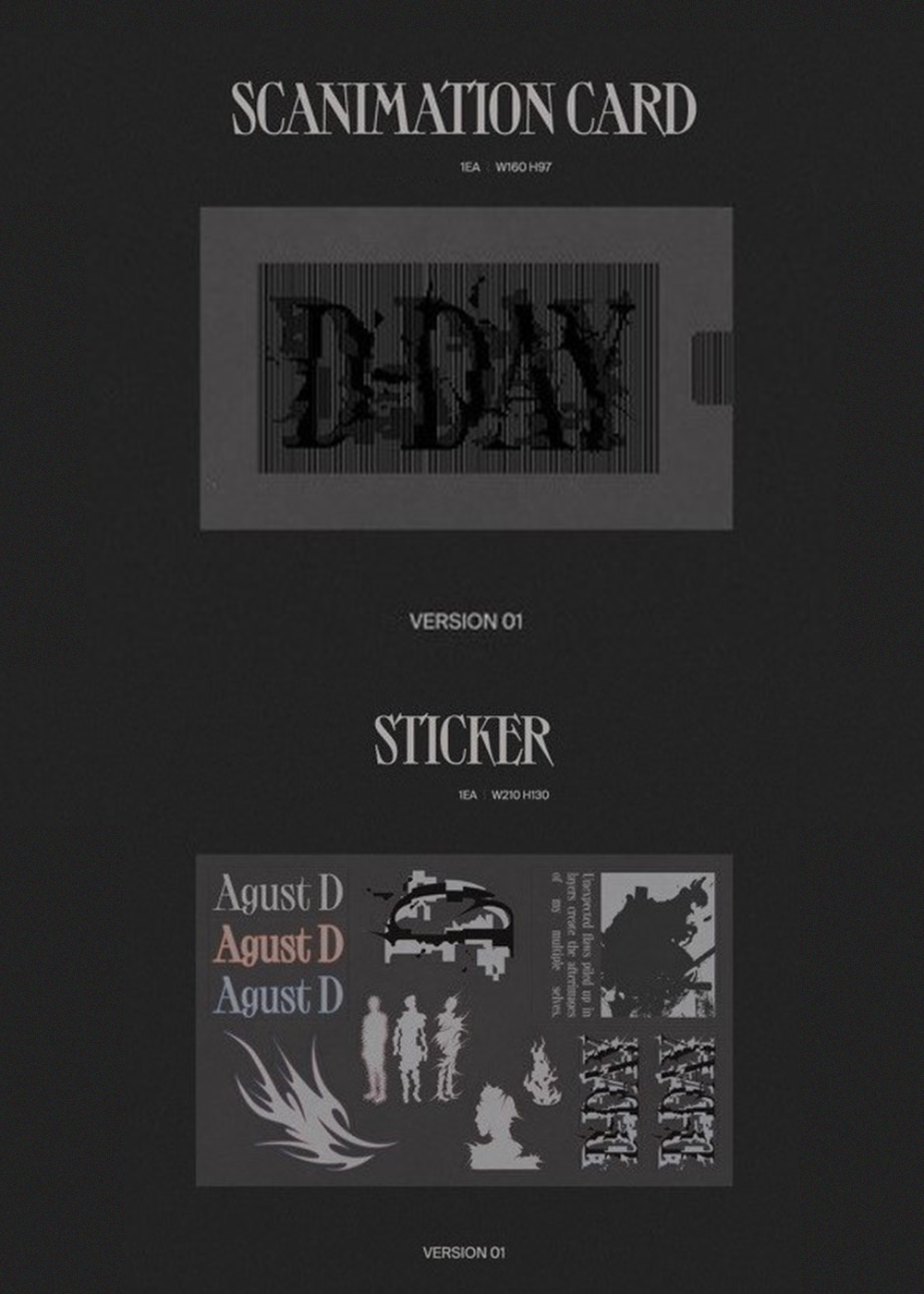 Agust D (Suga of BTS) - D-DAY (VERSION 01) - CD + Goodies